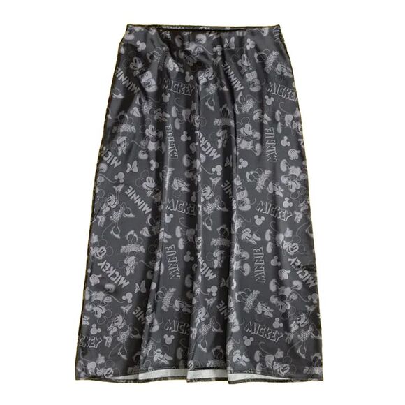 Disney Dresses & Skirts - Disney Womens/Ladies Mickey Mouse & Minnie Mouse Patterned Satin Midi Skirt / Bl